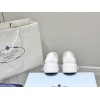 Prada Women's Loafers In White Brushed Leather
