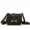 Prada Cahier Shoulder Bag In Black Leather