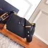 Prada Cahier Shoulder Bag In Black Leather