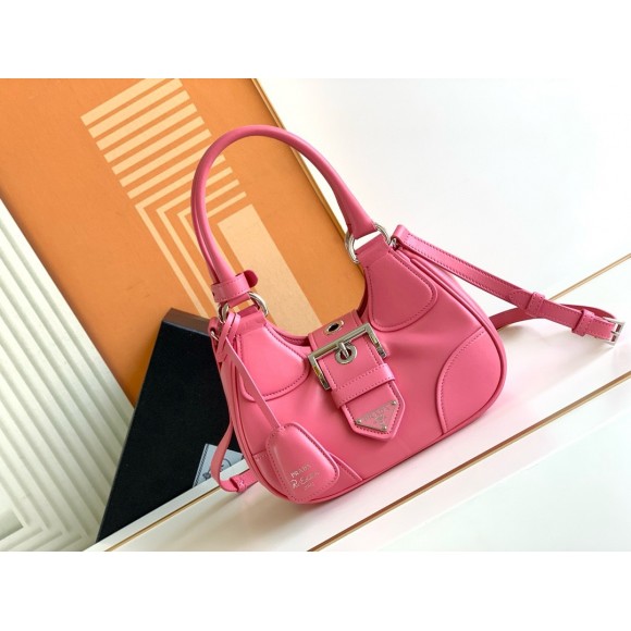 Prada Moon Bag in Pink Padded Nappa Leather Prada Moon Bag in Pink Padded Nappa Leather