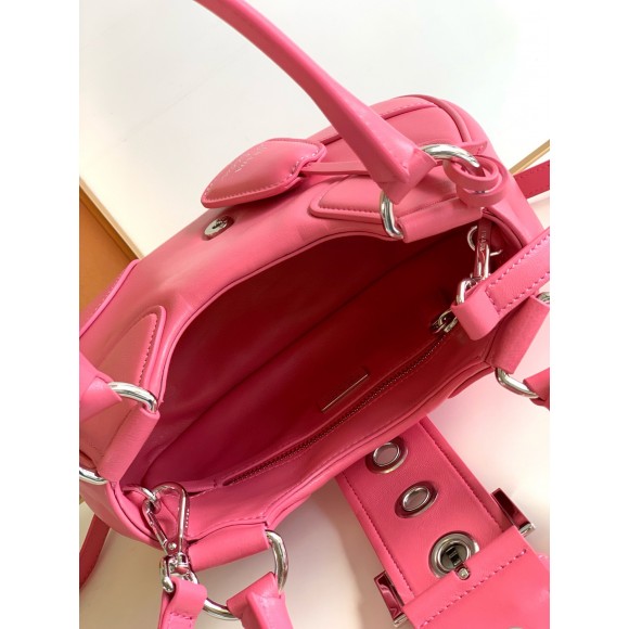 Prada Moon Bag in Pink Padded Nappa Leather Prada Moon Bag in Pink Padded Nappa Leather