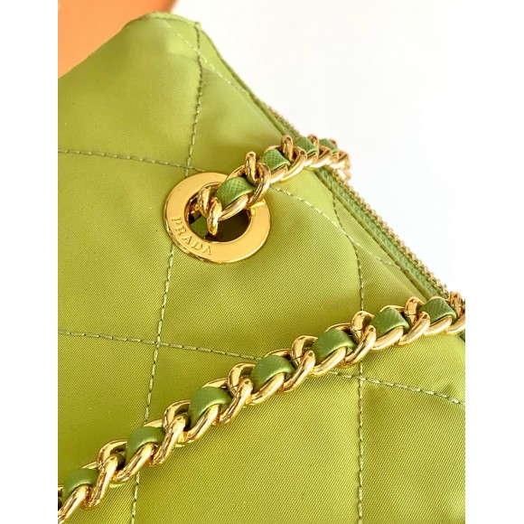 Pra*a re-edition 1995 tote bag in lime green re-nylon