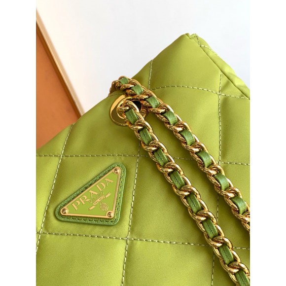 Pra*a re-edition 1995 tote bag in lime green re-nylon