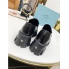 Prada Women's Monolith Loafers In Black Brushed Leather