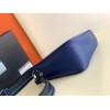Prada Triangle Shoulder Bag In Blue Saffiano Leather
