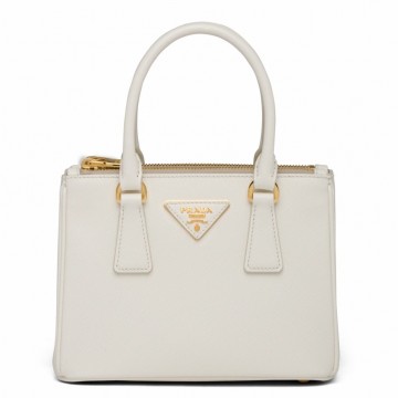 Prada Mini Galleria Bag In White Saffiano Leather Prada Mini Galleria Bag In White Saffiano Leather