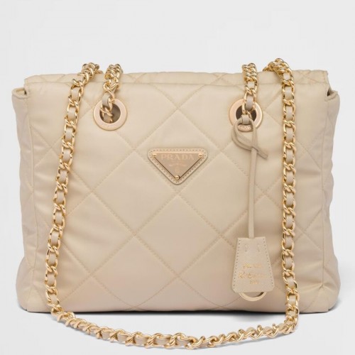 Prada Re-Edition 1995 Tote Bag in Beige Re-Nylon