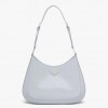Prada Cleo Large Bag In Blue Brushed Leather