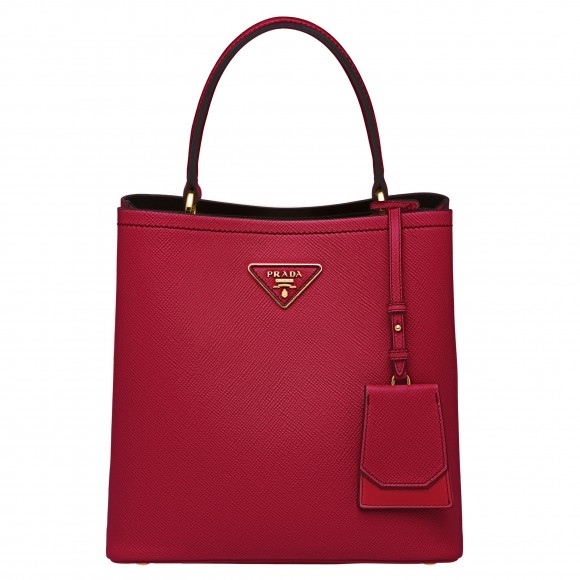 Prada Medium Panier Bag In Red Saffiano Leather Prada Medium Panier Bag In Red Saffiano Leather