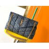 Saint Laurent Puffer Medium Chain Bag In Vintage Denim