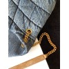 Saint Laurent Puffer Medium Chain Bag In Vintage Denim