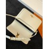 Saint Laurent Medium Solferino Bag In White Calfskin