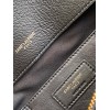 Saint Laurent College Medium Chain Bag In Noir Goatskin