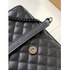 Saint Laurent Envelope Meidum Black Bag with Black Hardware
