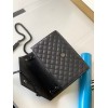 Saint Laurent Envelope Meidum Black Bag with Black Hardware