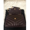 Saint Laurent LouLou Small Chain Bag In Burgundy Quilted Calfskin
