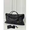 Saint Laurent Es Giant Travel Bag In Black Quilted Leather