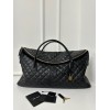 Saint Laurent Es Giant Travel Bag In Black Quilted Leather