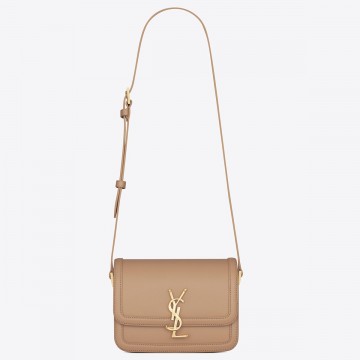 Saint Laurent Small Solferino Bag In Dark Beige Calfskin Saint Laurent Small Solferino Bag In Dark Beige Calfskin