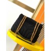 Saint Laurent LouLou Small Chain Bag In Black Suede Leather