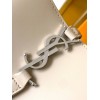 Saint Laurent Le 37 Small Bucket Bag in Beige Leather