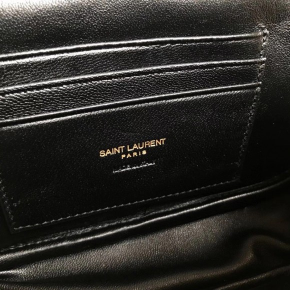 Saint Laurent Lou Mini Bag In White Calfskin