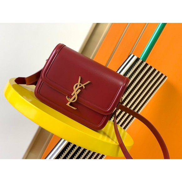 Saint Laurent Small Solferino Bag In Red Calfskin