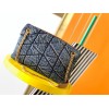 Saint Laurent Puffer Small Chain Bag In Quilted Vintage Denim