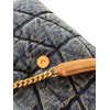 Saint Laurent Puffer Small Chain Bag In Quilted Vintage Denim