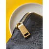 Saint Laurent Cassandre Belt Bag In Black Grained Leather