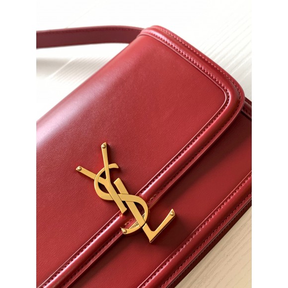 Saint Laurent Medium Solferino Bag In Red Calfskin