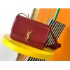 Saint Laurent Medium Solferino Bag In Red Calfskin
