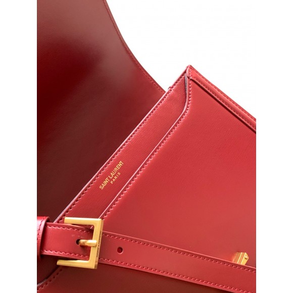 Saint Laurent Medium Solferino Bag In Red Calfskin