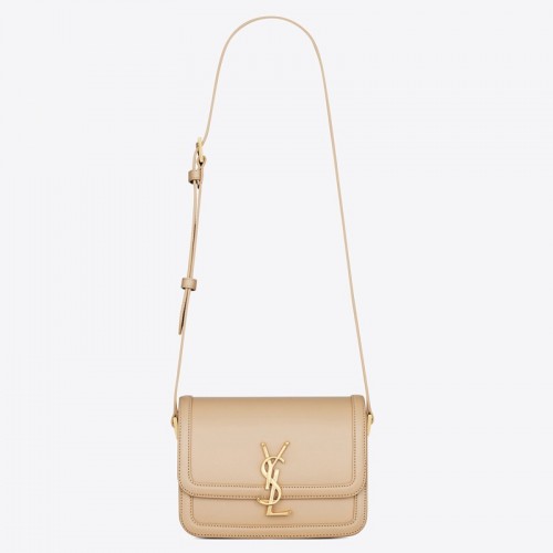 Saint Laurent Small Solferino Bag In Beige Calfskin
