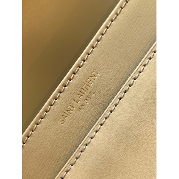 Saint Laurent Small Solferino Bag In Beige Calfskin