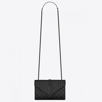 Saint Laurent Envelope Small Black Bag with Black Hardware Saint Laurent Envelope Small Black Bag with Black Hardware
