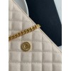 Saint Laurent Envelope Small Bag In White Matelasse Grained Leather