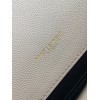 Saint Laurent Envelope Small Bag In White Matelasse Grained Leather