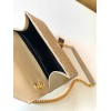 Saint Laurent Envelope Medium Bag In Beige Matelasse Grained Leather