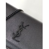 Saint Laurent Kate Medium Chain Bag In All Black Grain De Poudre Leather