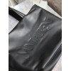 Saint Laurent Wide Puffer Tote Bag in Black Nappa Lambskin