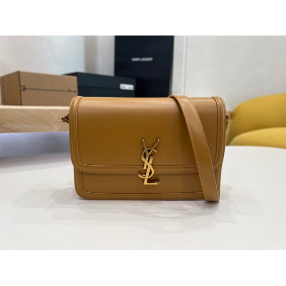 Saint Laurent Medium Solferino Bag In Camel Calfskin