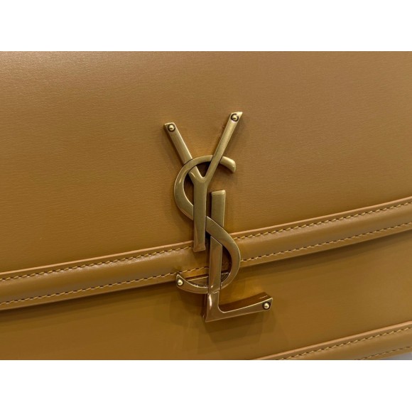 Saint Laurent Medium Solferino Bag In Camel Calfskin