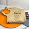 Saint Laurent Icare Maxi Shopping Bag In Beige Quilted Lambskin