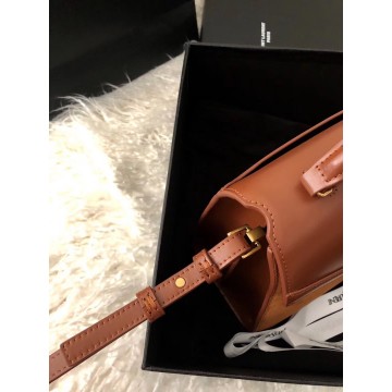Saint Laurent Cassandra Medium Bag In Brown Suede Saint Laurent Cassandra Medium Bag In Brown Suede