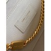 Saint Laurent Kate Medium Chain Bag In White Grain De Poudre Leather