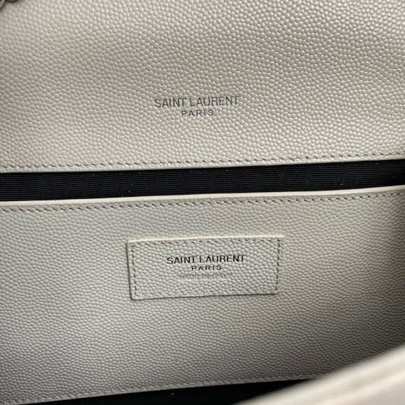 Saint Laurent Kate Small Chain Bag In Ivory Grain De Poudre Leather