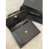 Saint Laurent Sunset Large Chain Bag In Black Crocodile-embossed Leather