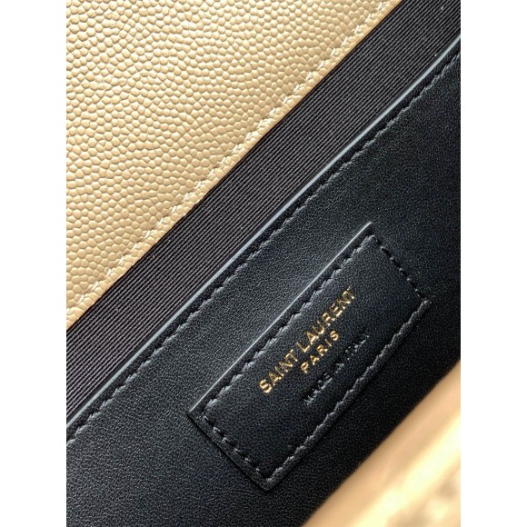 Saint Laurent Envelope Small Bag In Beige Matelasse Grained Leather