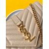 Saint Laurent Envelope Small Bag In Beige Matelasse Grained Leather